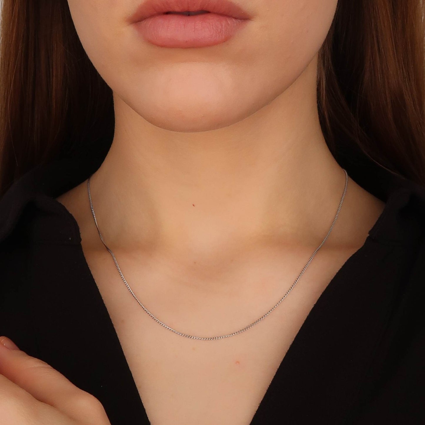 45cm Silver Thin Necklace Chain - Made from Sterling Silver