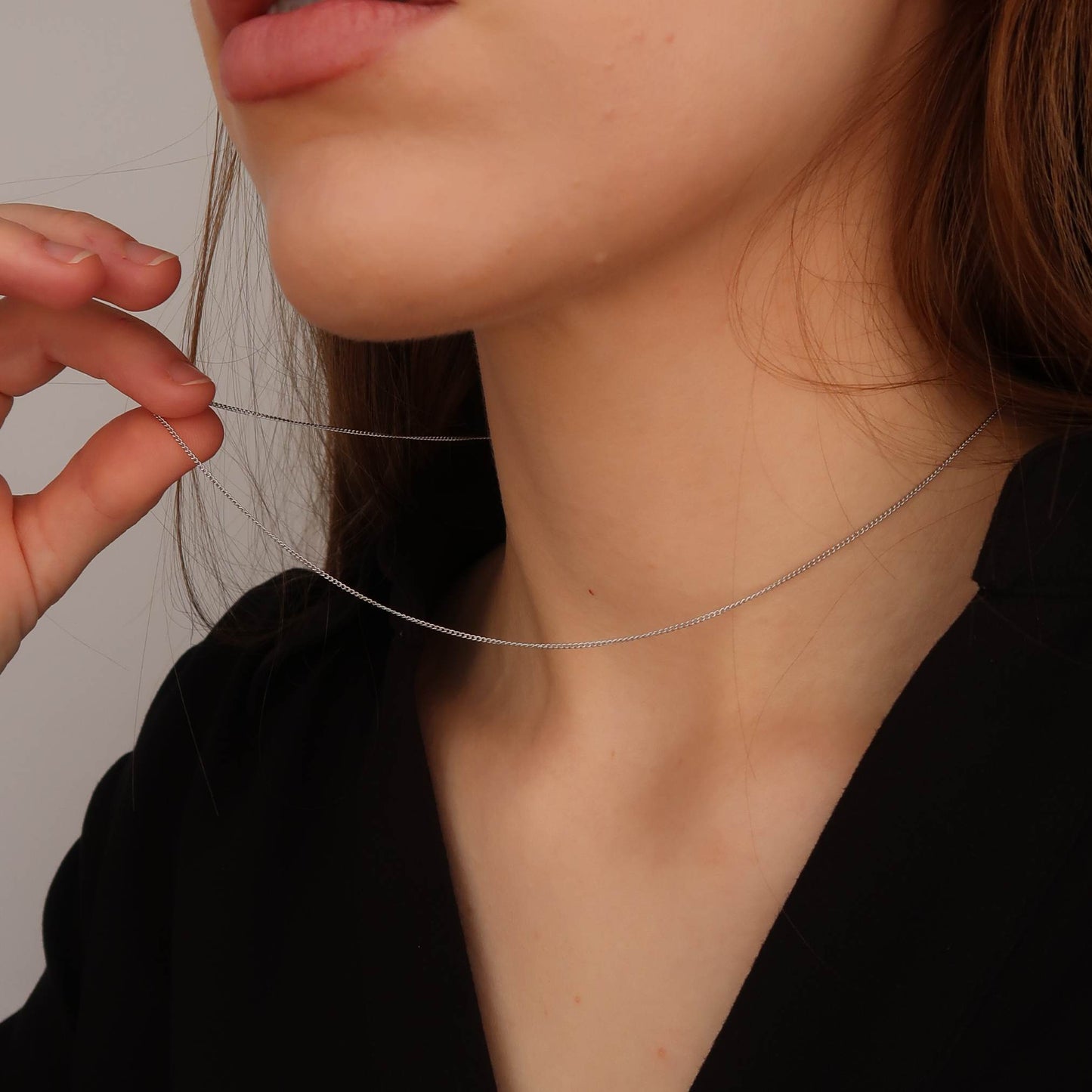 45cm Silver Thin Necklace Chain - Made from Sterling Silver