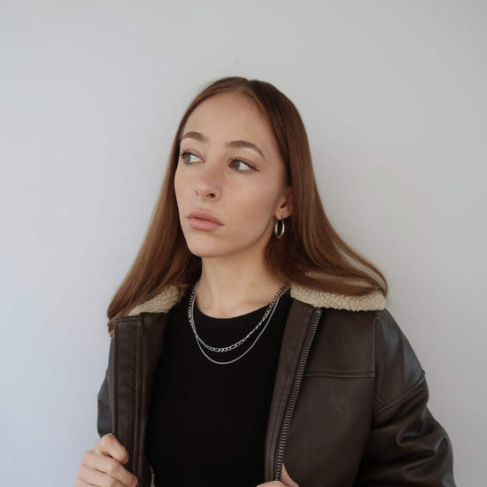 Silver Layered Figaro & Curb Chain - Silver Necklace