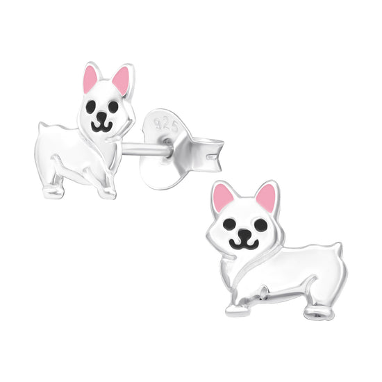 Puppy Dog Earrings, Safe Sterling Silver Kids Studs