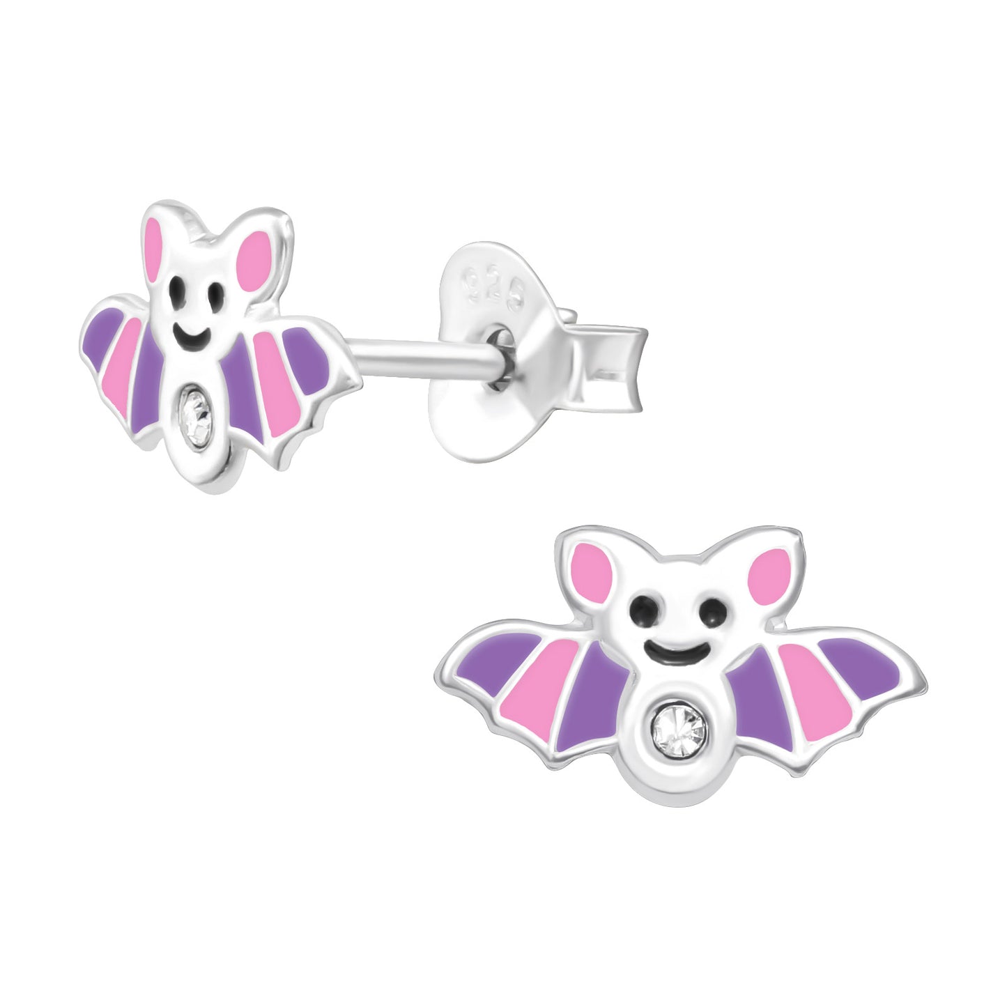 Sterling Silver Bat Earrings - Kids Hypoallergenic Earrings
