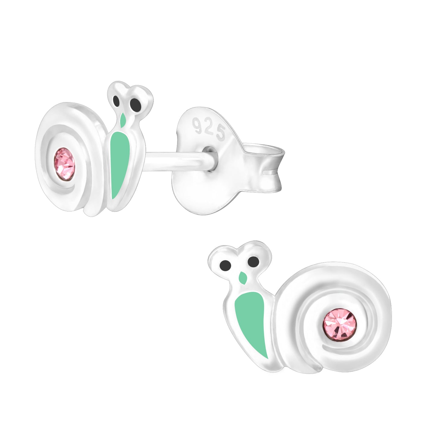 Snail Earrings - Cute Slug Bug Studs (Sterling Silver)