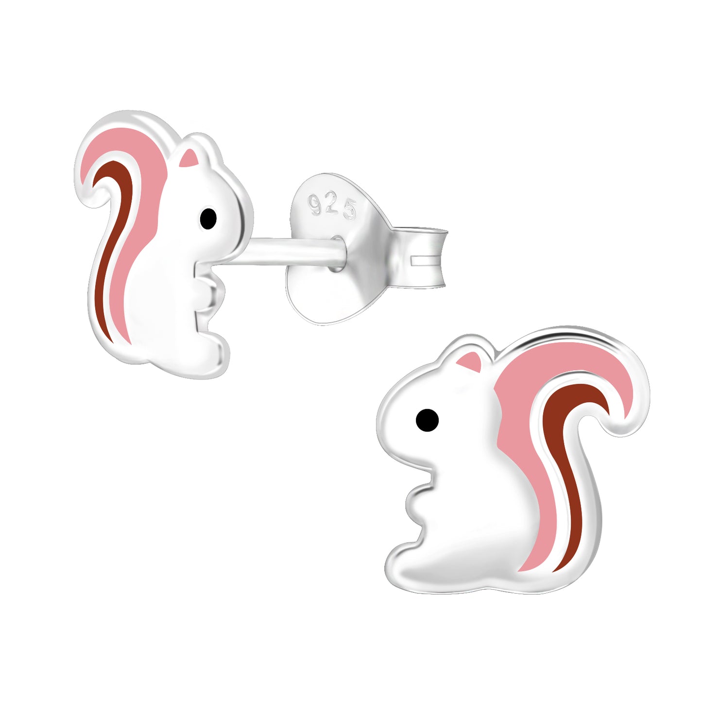 Squirrel Studs, Sterling Silver - Kids Earrings