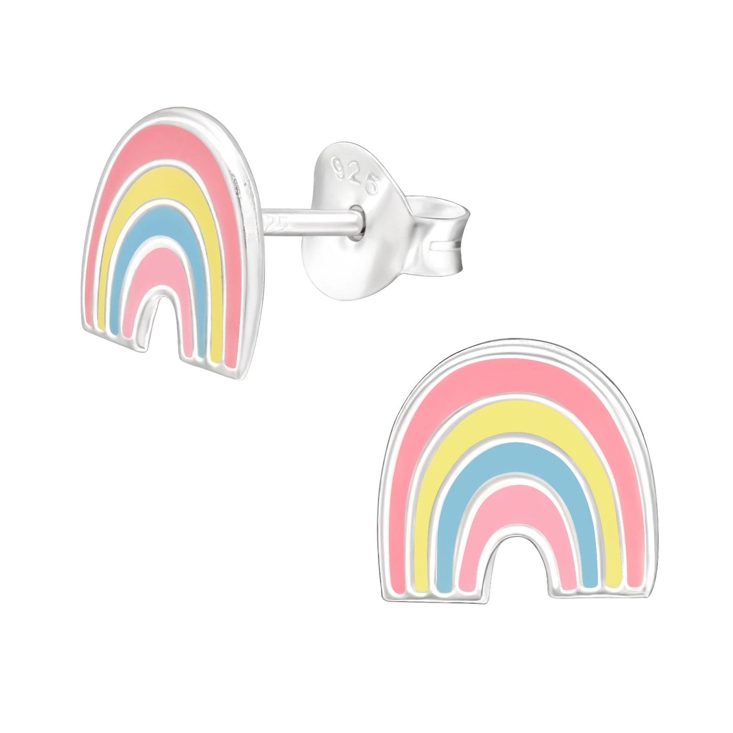 Girls Rainbow Studs - Kids Happy Sky Earrings
