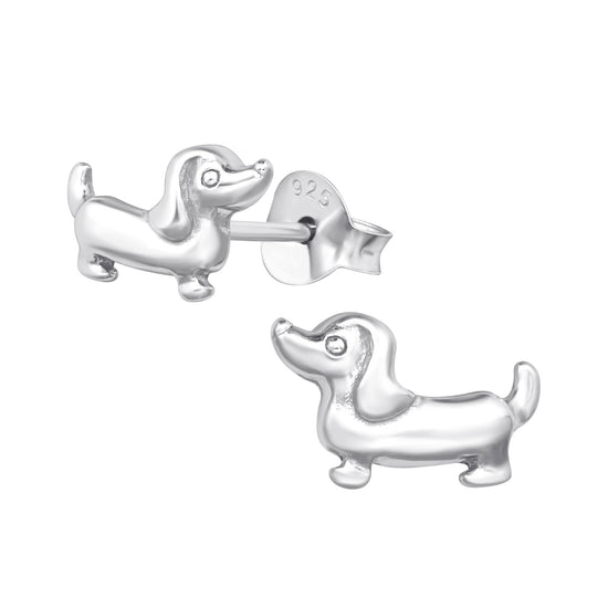 Sausage Dog Earrings - Sterling Silver
