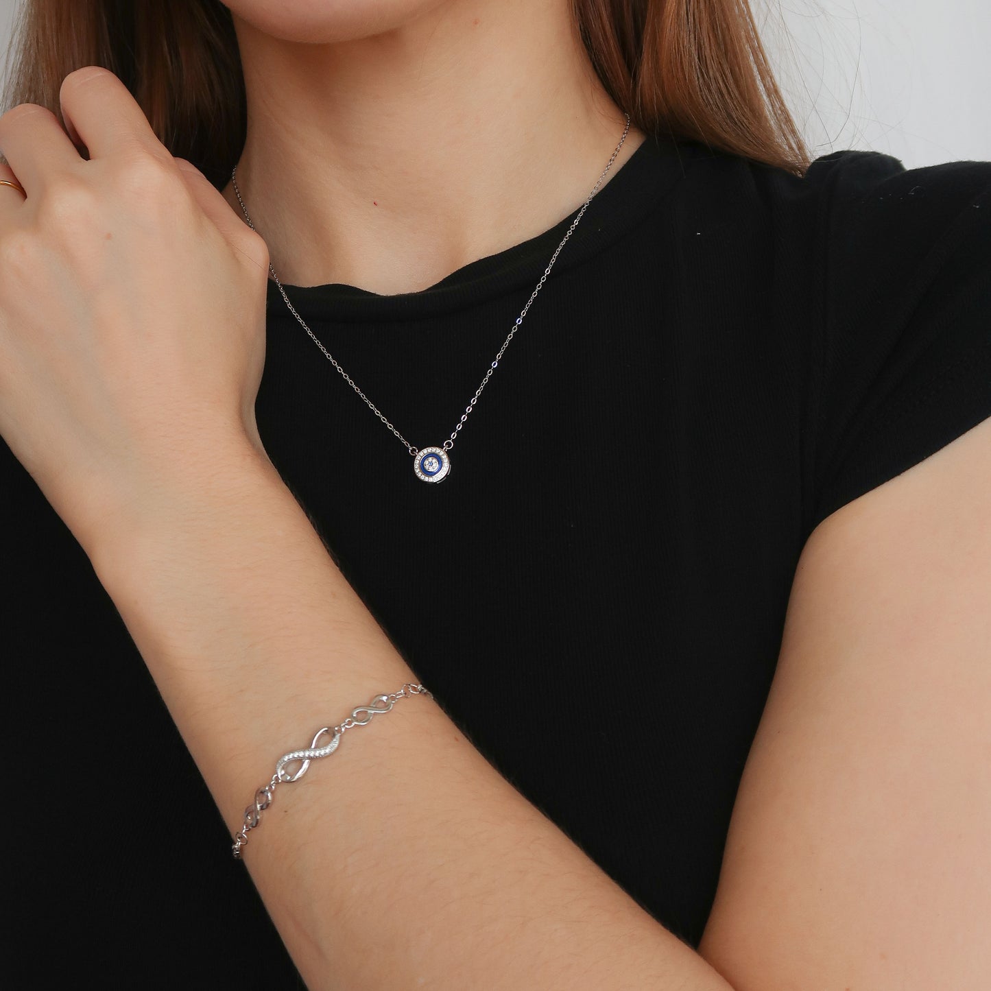 Forever in Love Infinity Bracelet - Platinum Plated Sterling Silver