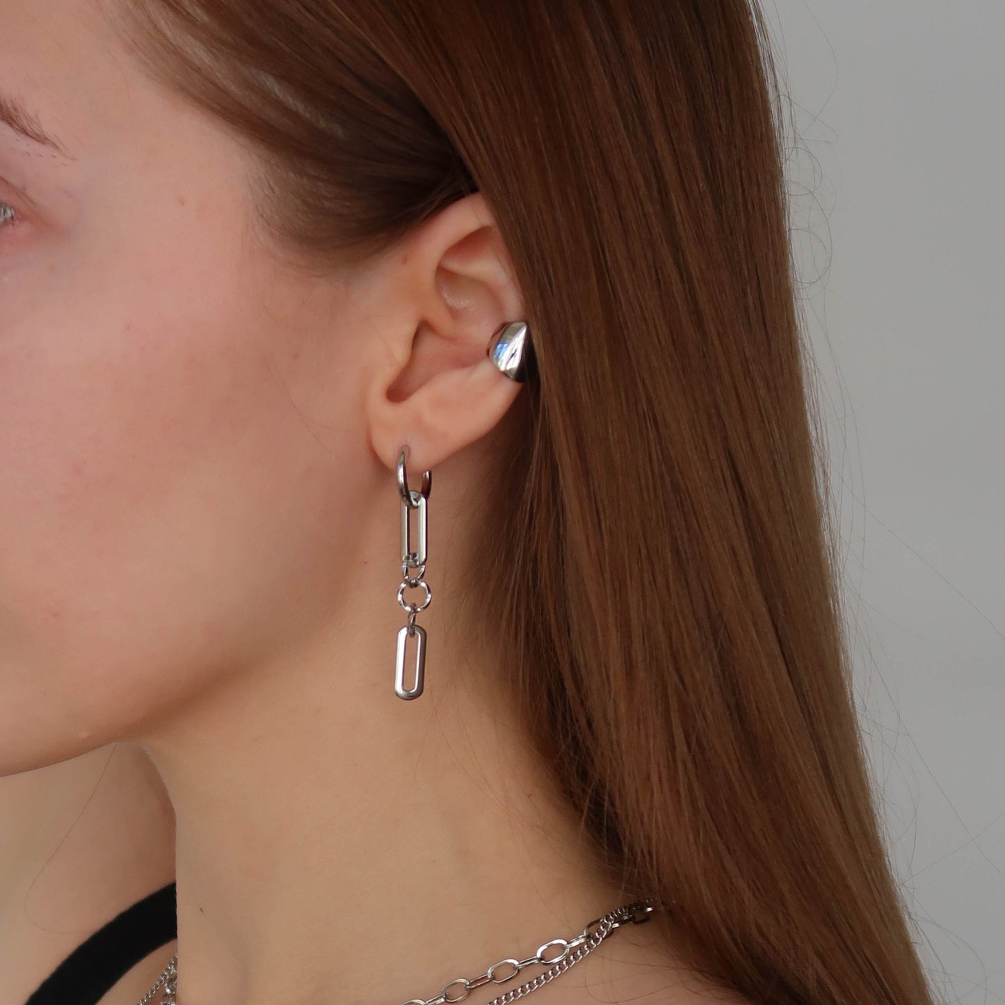 Chunky Silver Ear Cuff (non-slip design) - Thick No Piercing Earring