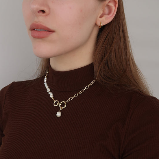 Gold Huggie Hoops (small) - Sterling Silver Earrings