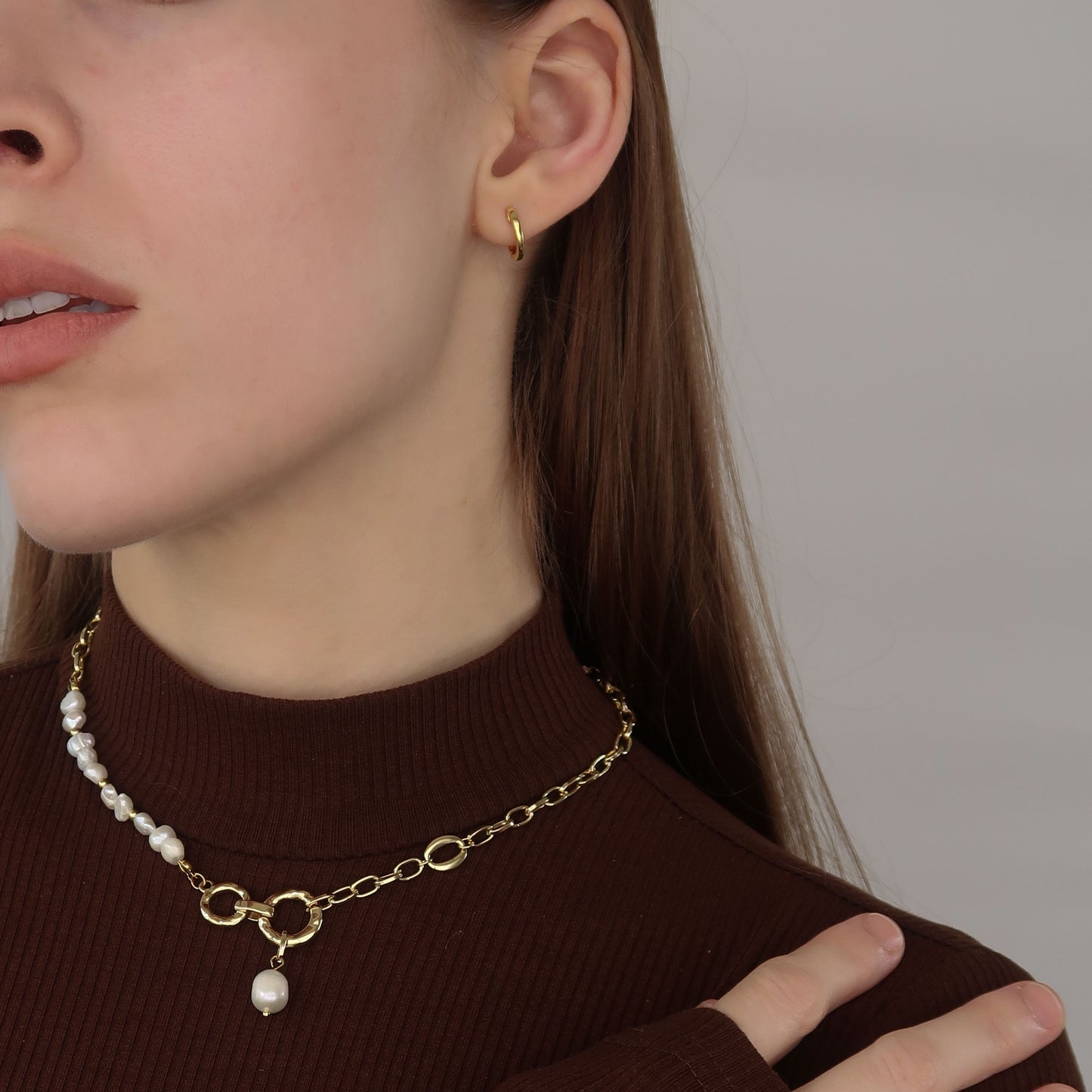 Gold Huggie Hoops (small) - Sterling Silver Earrings