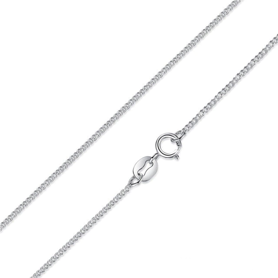 This plain thin sterling silver cable chain is an essential in any women's silver jewellery collection. 45 cm