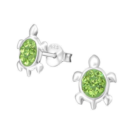 Kids Turtle Earrings green