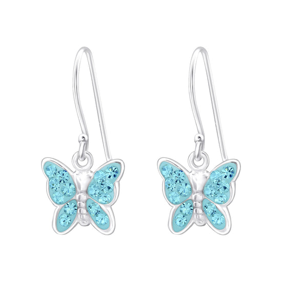 Butterfly Earrings, Drop Hanging Dangle Earrings