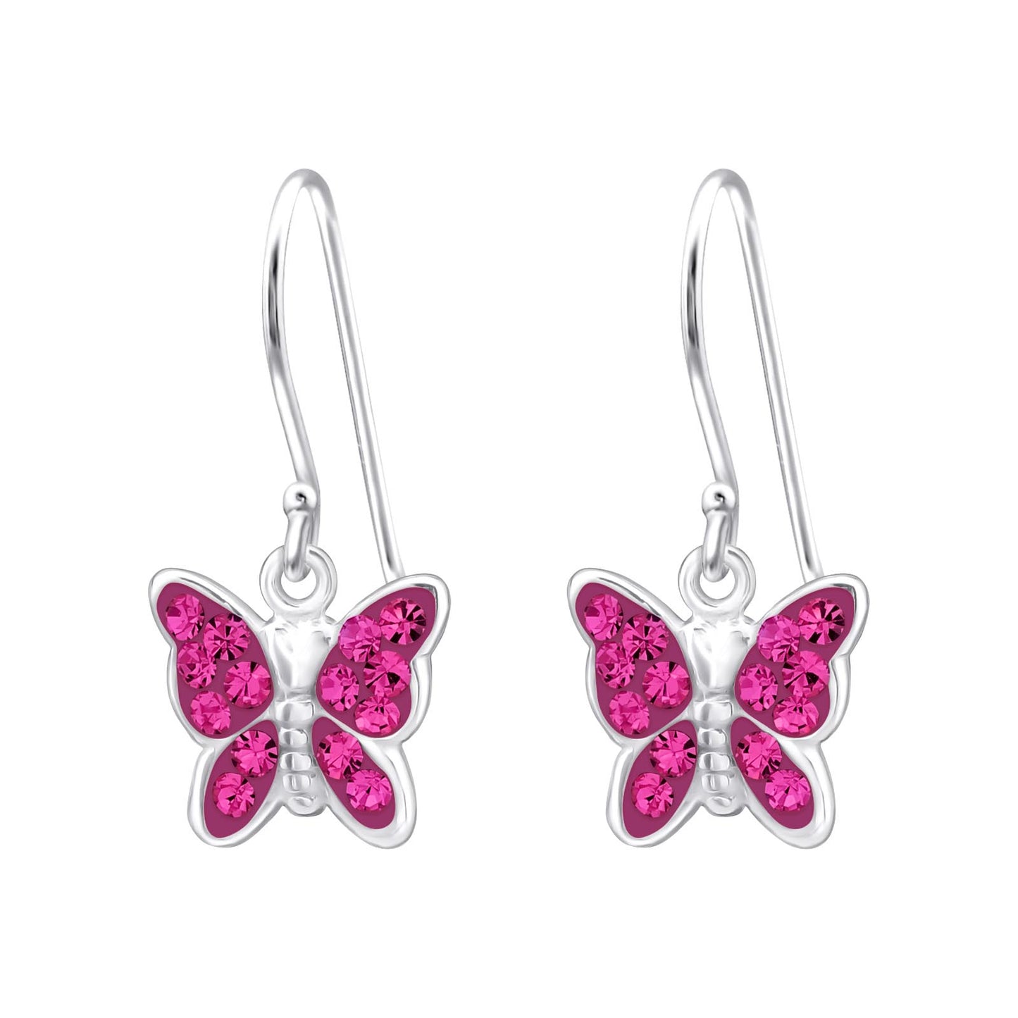 Butterfly Earrings, Drop Hanging Dangle Earrings