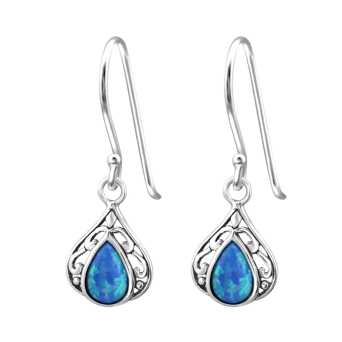 Iridescent Opal Drop Earrings, Beach Party Dangles