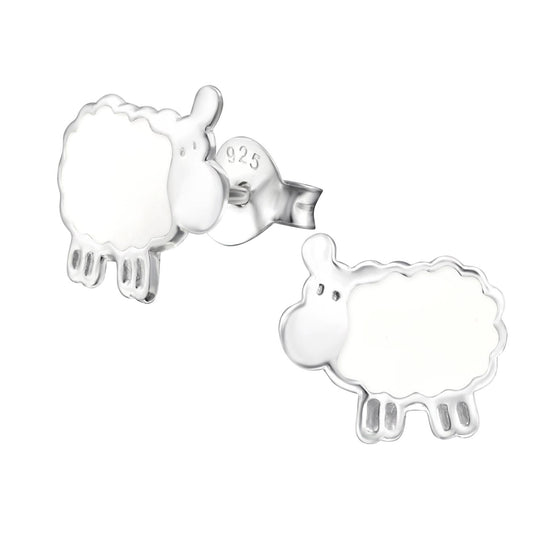 "Bah Bah" Kids Sterling Silver Sheep Earrings