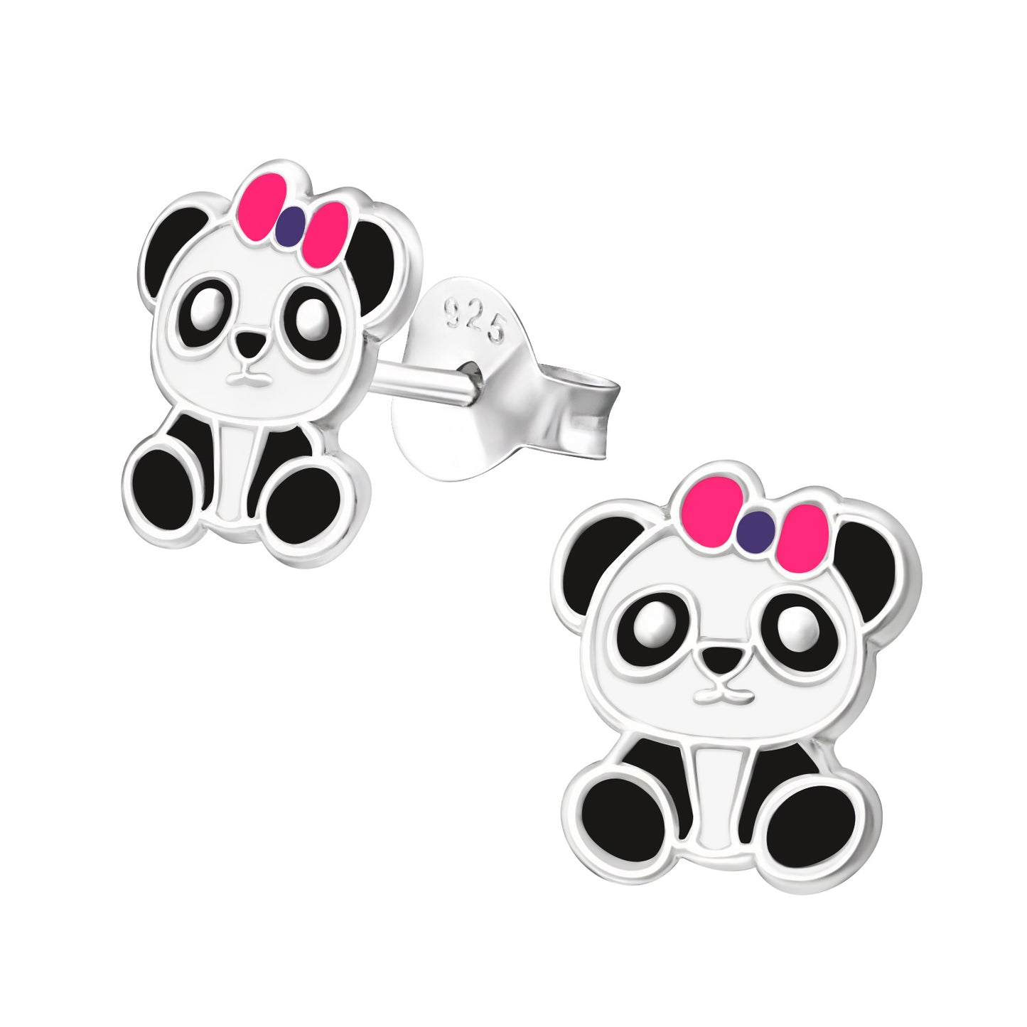 Cute Panda Earrings" - Sterling Silver Earrings