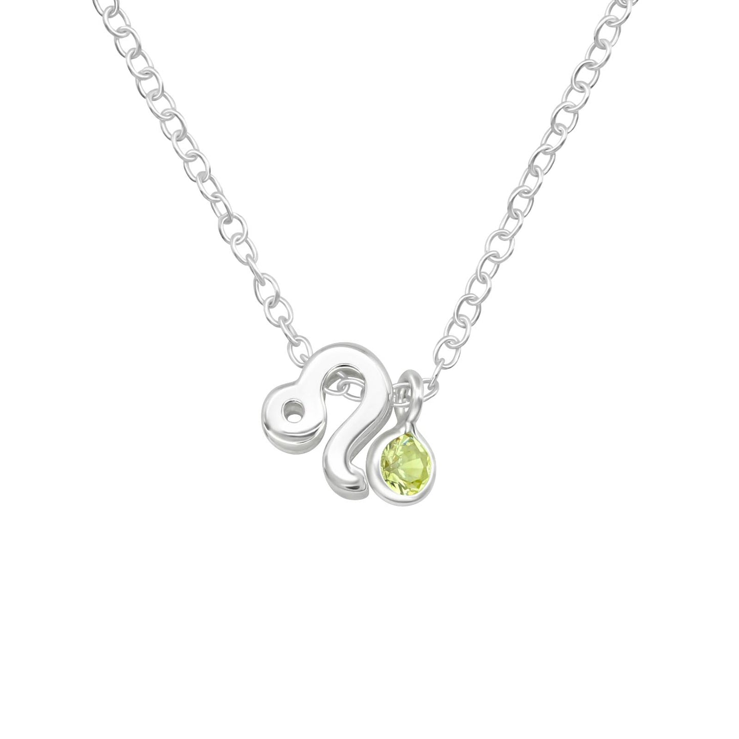 Leo Sign Pendant Necklace - Made from Sterling Silver