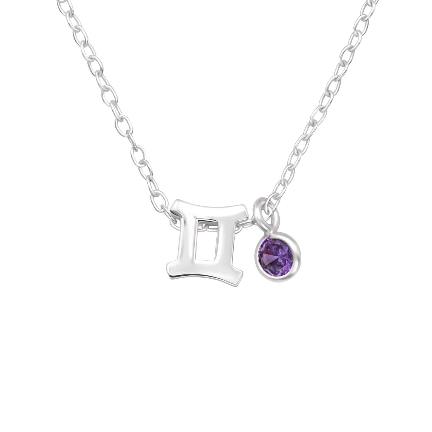 Gemini Sign Pendant Necklace - Made from Sterling Silver