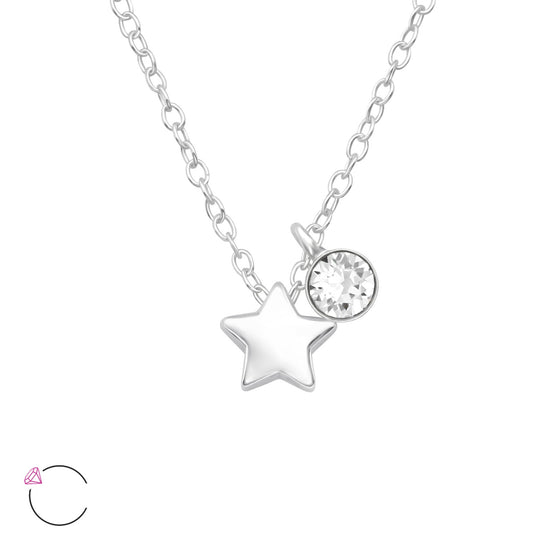 WOMEN'S SILVER STAR STERLING SILVER NECKLACE: MINI TINY STAR