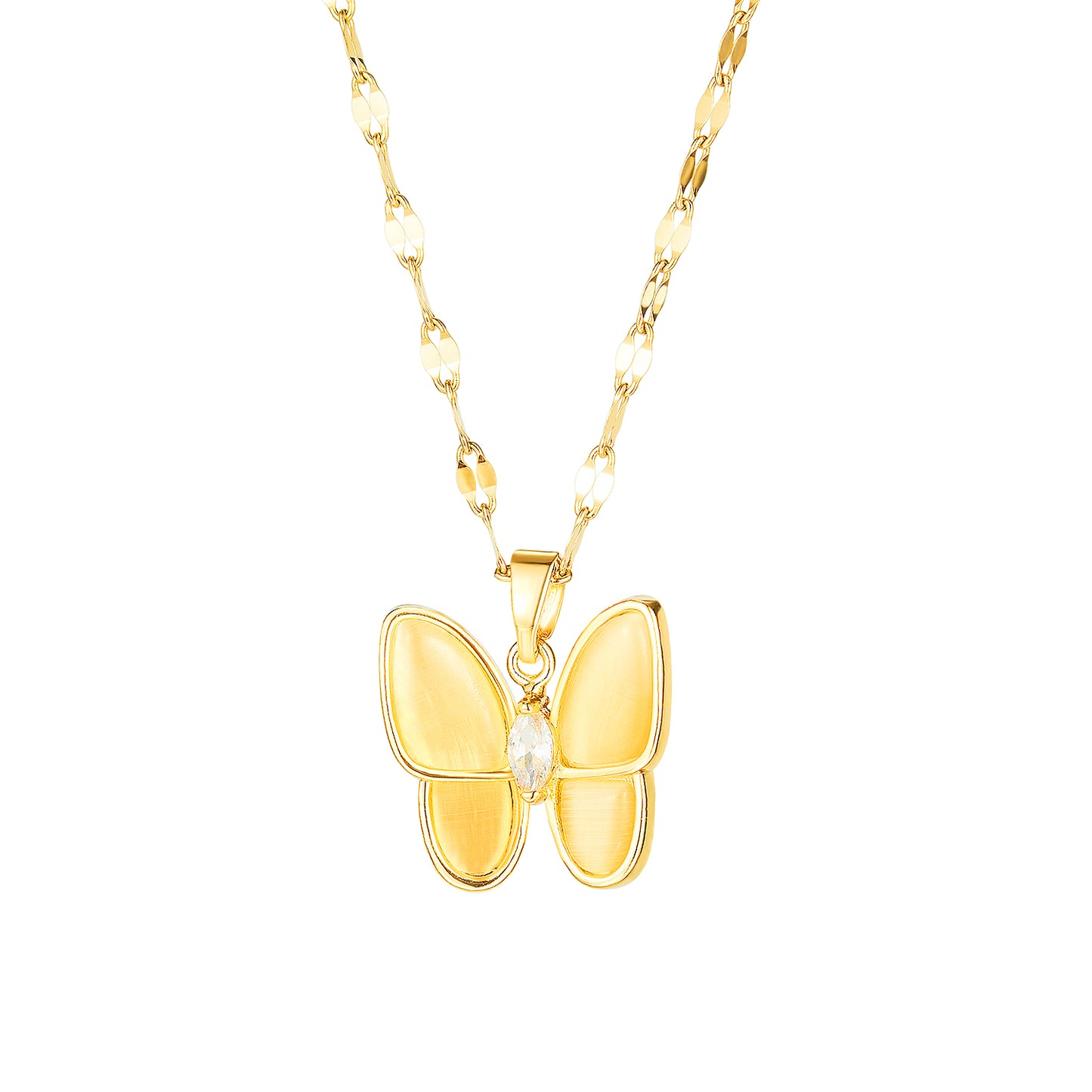Butterfly Fly Away - Stainless Steel Necklace
