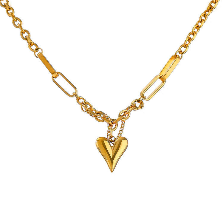 Gold Heart Chain Necklace: Women's Gold Jewellery Collection