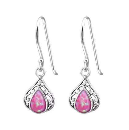 Iridescent Opal Drop Earrings, Beach Party Dangles