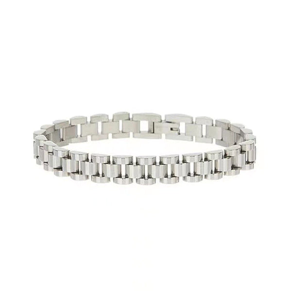 The Waterproof Bracelet - Silver Solid Stainless Steel Wristband