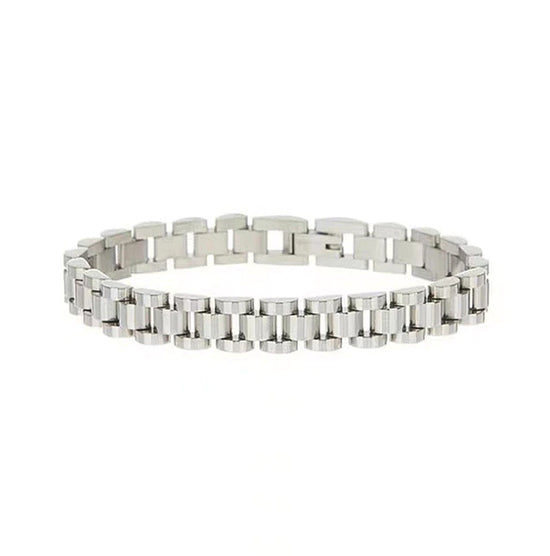 The Waterproof Bracelet - Silver Solid Stainless Steel Wristband