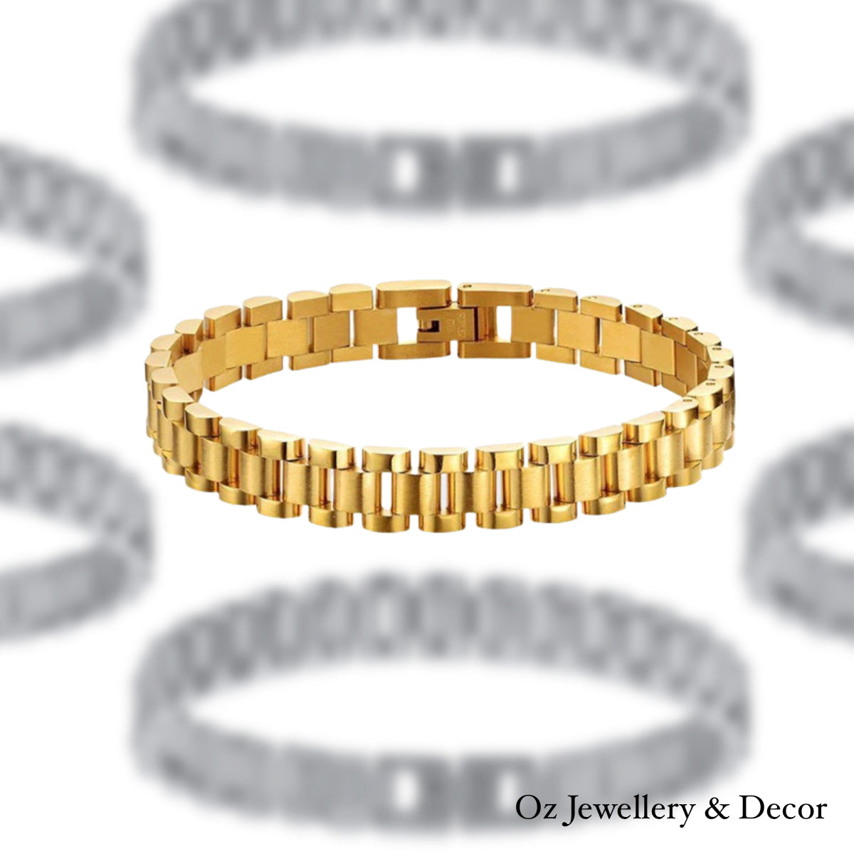 "The Waterproof Bracelet" - 18K Gold Plated Solid Stainless Steel Wristband 