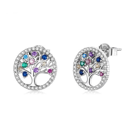 TREE OF LIFE STUDS - Sterling Silver Earrings for Women