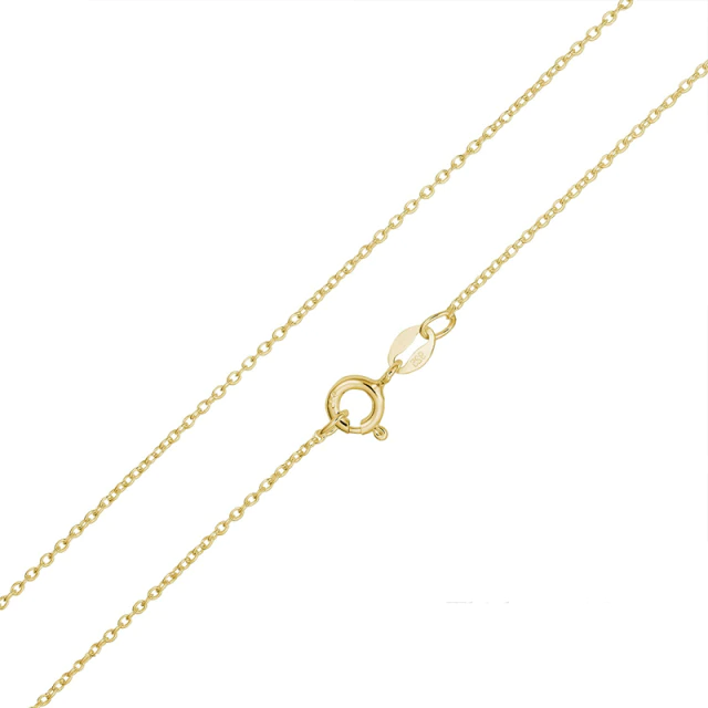 45cm Thin Gold Necklace Chain - Made from Sterling Silver
