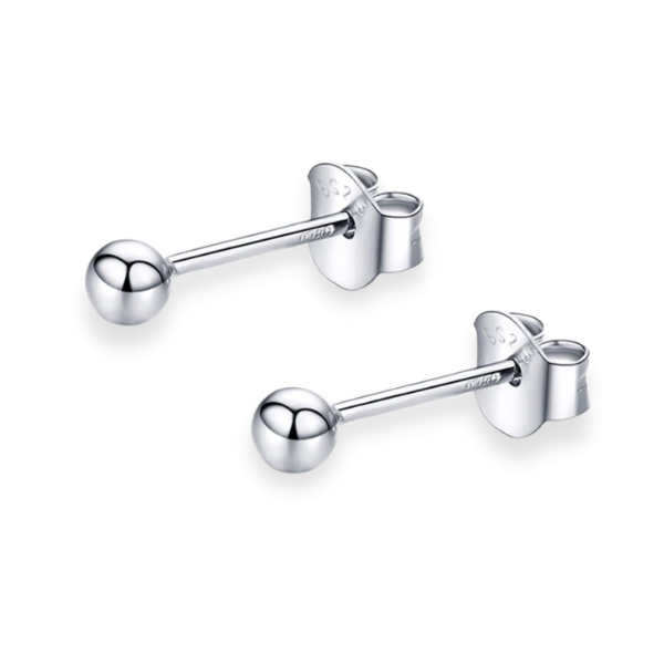 Sterling Silver 3mm Ball Stud Earrings